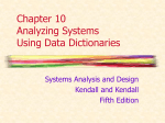 Chapter 10 Analyzing Systems Using Data Dictionaries