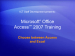 Choose between Access and Excel