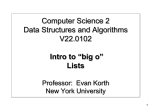 Big Oh and Linked Lists - NYU Computer Science Department