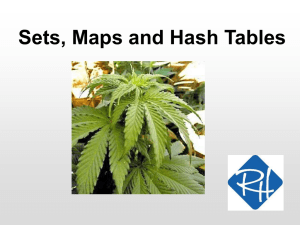 Sets, Maps and Hash tables