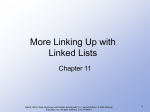 More Linking Up with Linked Lists