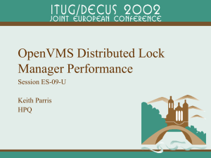 OpenVMS Distributed Lock Manager Performance