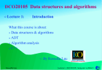 DCO20105 Data Structures and Algorithms (CTE SSD5)