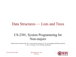 Data Structures, Lists, and Trees