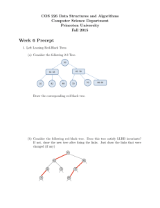 Week 6 Precept COS 226 Data Structures and Algorithms Computer Science Department