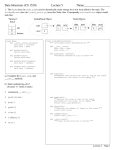 Data Structures (CS 1520) Lecture 5 Name:_________________