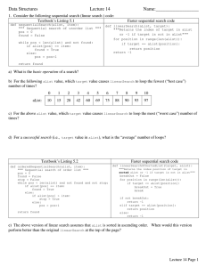 Data Structures Lecture 14 Name:__________________