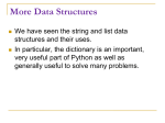 More Data Structures