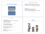 4.3  Stacks and Queues ! • Data Types and Data Structures