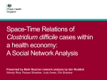 Space-Time Relations of C Difficile Cases