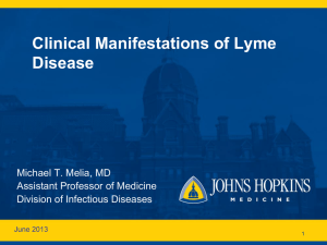 Clinical Manifestations of Lyme Disease