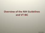 NIH Guidelines - Institutional Biosafety Committee