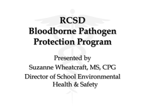 RCSD Bloodborne Pathogen Protection Program