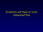 Symptoms and Signs in Acute Abdominal Pain - Emed