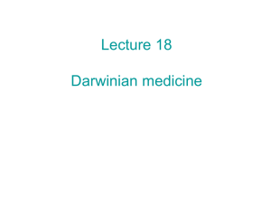Nov. 3 Darwinian Medicine
