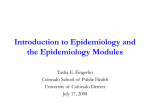 Introduction to Epidemiology and the Modules
