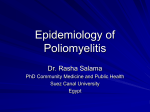 Epidemiology of Poliomyelitis