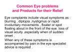Common Eye problems and Products for their Relief