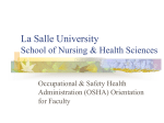 (OSHA) Orientation - La Salle University