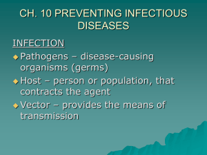CH. 9 PREVENTING INFECTIOUS DISEASES