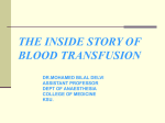 THE INSIDE STORY OF BLOOD TRANSFUSION