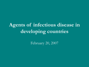 The take home message: The burden of infectious disease in the