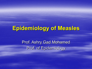 Epidemiology of Measles