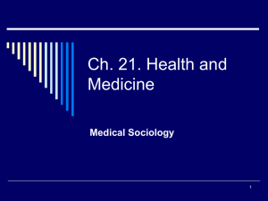 Ch.21. Health and medicine