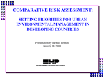 comparative risk assessment a tool for setting priorities