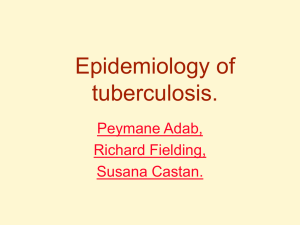 Epidemiology of tuberculosis