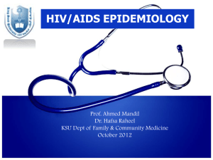 HIV/AIDS EPIDEMIOLOGY