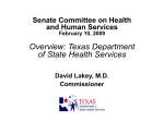 Overview - Texas Department of State Health Services
