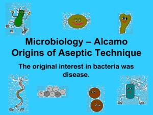 Microbiology – Alcamo Origins of Aseptic Technique