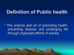Definition of Public health