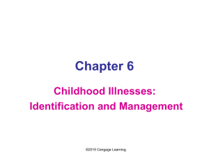 Chapter 6 Childhood Illnesses: Identification and Management ©2015 Cengage Learning.