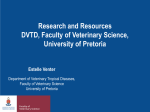 Research and Resources DVTD, Faculty of Veterinary Science, University of Pretoria