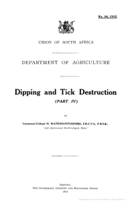 Dipping  and  Tick  Destruction (PART  IV)