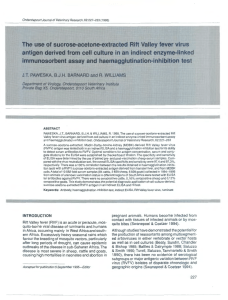 The use of su.crose-acetone-extracted Rift Valley fever vi rus