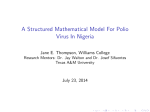 A Structured Mathematical Model For Polio Virus In Nigeria July 23, 2014