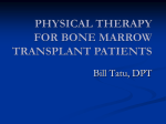 physical therapy for bone marrow transplant patients