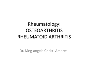 Rheumatology: RHEUMATOID ARTHRITIS