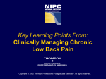 Clinical Advances in Managing Chronic Low Back Pain