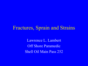 Fractures, Sprain and Strains