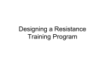 Designing a Resistance Training Program