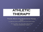 ATHLETIC THERAPY - Meadowlands Family Health Center