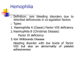 Hemophilia - Mike Poullis - Consultant Cardiothoracic Surgeon