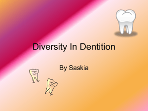 Diversity In Dentition