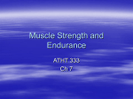 Muscle Strength and Endurance