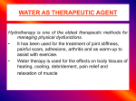 GENERAL CONSIDERATIONS TO HYDROTHERAPY