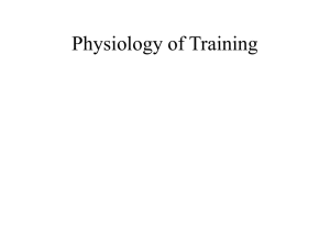 Physiology of Training #1
